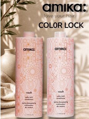 AMIKA VAULT COLOR LOCK COLOR PRESERVING SHAMPOO AND CONDITION LITERS